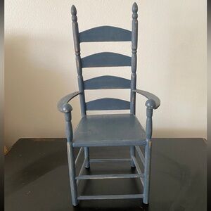 Vintage wood Doll chair 12” High by 6” Wide